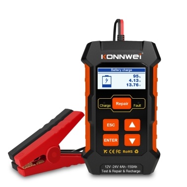 KONNWEI KW520 12V 24V Автомобильный аккумулятор тестер зарядное устройство и инструмент для ремонта аккумулятора