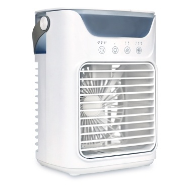 Настольный холодный вентилятор Мини-вентилятор кондиционера Настольный вентилятор охлаждения туманом с сенсорной кнопкой RGB Atmосферная подсветка 3 скорости 2 уровня тумана Таймер 2 часа/4 часа/6 часов