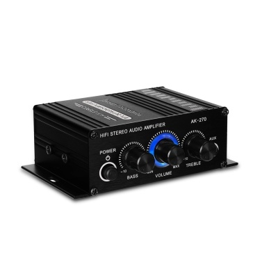 AK270 Mini Audio 2-канальный стерео усилитель мощности Портативный усилитель звука AUX входной динамик Amp для автомобиля и дома