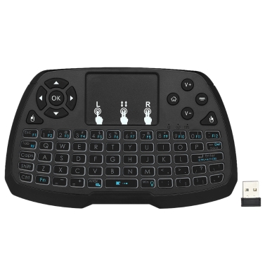 Беспроводная клавиатура с подсветкой 2,4 ГГц, сенсорная панель, мышь, ручной пульт дистанционного управления, 4 цвета, подсветка для Android TV BOX, Smart TV, ПК, ноутбука