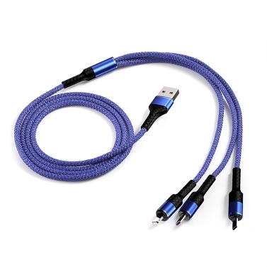 3-в-1 USB-кабель для зарядки Мульти-зарядное устройство Line Type C Замена разъема Micro USB для iPhone iPad Samsung Huawei Xiaomi Зарядный кабель