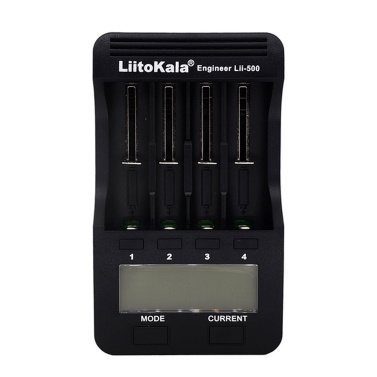 LiitoKala Lii-500 Интеллектуальное зарядное устройство для смарт-зарядки с 4 слотами для батарей ЖК-дисплей для Ni-MH Ni-Cd литий-ионных аккумуляторных батарей EU Plug