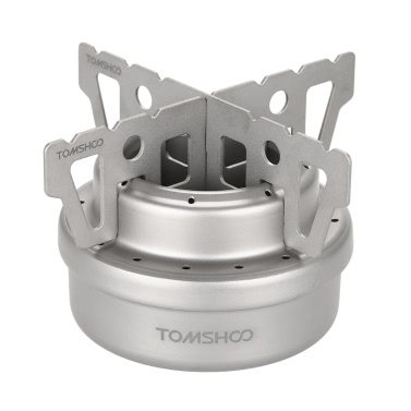 TOMSHOO Outdoor Titanium Alcohol Pove & Rack Combo Set Мини-сверхлегкая портативная жидкостная спиртовая печь с подставкой для подставки для стойки для стойки