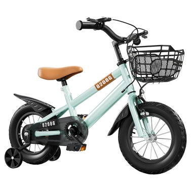 14-дюймовый детский велосипед для детей от 3 до 6 лет с тренировочными колесами, корзиной, детский велосипед