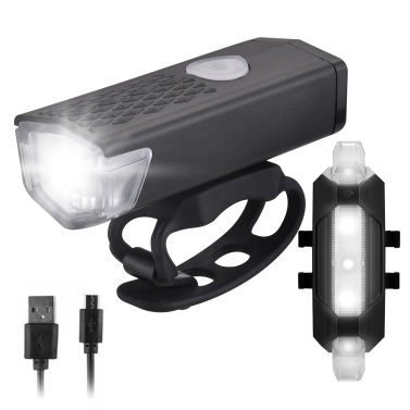 Комплект велосипедных фонарей USB аккумуляторная велосипедная фара и задний фонарь Водонепроницаемый Велоспорт Передняя фара и задний фонарь Двойной передний и задний яркий свет
