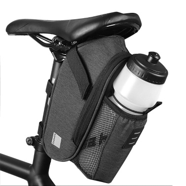 Велосипедная седельная сумка с карманом для бутылки с водой Водонепроницаемая сумка для сиденья велосипеда Светоотражающая велосипедная сумка для задней стойки сиденья с мешком для чайника Большая емкость Задняя сумка для шоссейного велосипеда MTB Сумка для дорожного велосипеда
