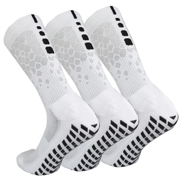3 пары нескользящих футбольных носков для мужчин и женщин, дышащие спортивные носки с захватами для футбола, баскетбола, йоги, бега, велоспорта