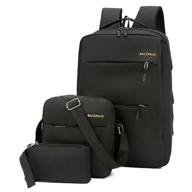 Комбинированный рюкзак из 3 предметов. Рюкзак для ноутбука. Водонепроницаемая деловая дорожная сумка с USB-портом для зарядки.