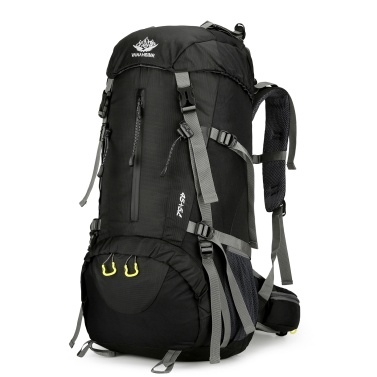 VANAHEIMR 50L Туристический рюкзак Водонепроницаемый рюкзак для кемпинга с дождевиком Сумка для путешествий на день с отделением для обуви для походов на открытом воздухе, скалолазания