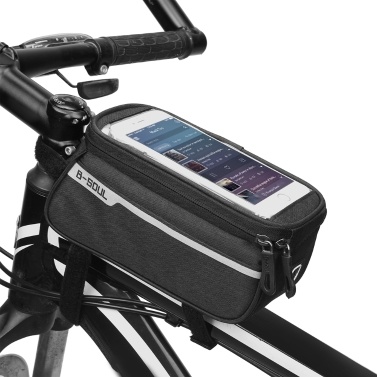 MTB Bicycle Top Tube Phone Bag для 6-дюймового размера велосипеда с футляром для наушников с отверстием для наушников