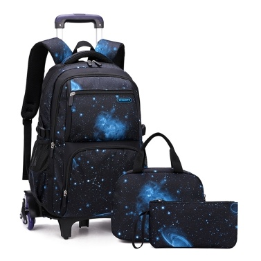 Детский рюкзак на колесиках для багажа на колесиках Bookbag с сумкой для ланча Pencil Bag