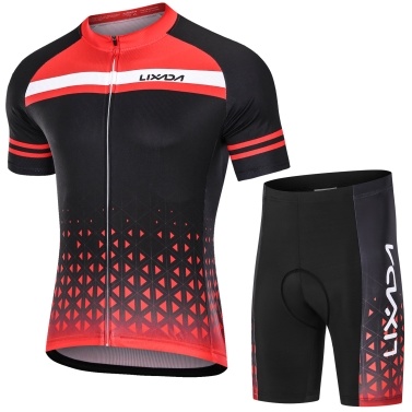 Lixada Men Cycling Jersey Set Дышащие быстросохнущие шорты с короткими рукавами и мягкой подкладкой MTB Cycling Outfit Set