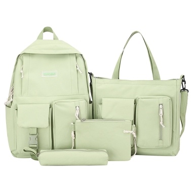 Комбинированный набор из 4 холщовых рюкзаков, повседневная школьная сумка, рюкзаки для ноутбуков