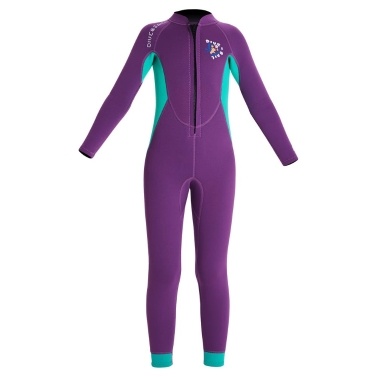 DIVE&SAIL детский гидрокостюм для девочек 2,5 мм, неопреновый полный костюм для дайвинга с длинными рукавами для дайвинга, пляжного бассейна