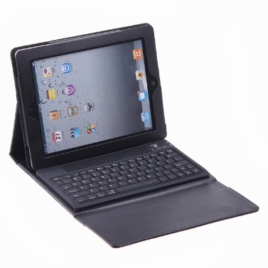 Беспроводная BT клавиатура + реальный кожаный чехол для iPad 2 iPad 3