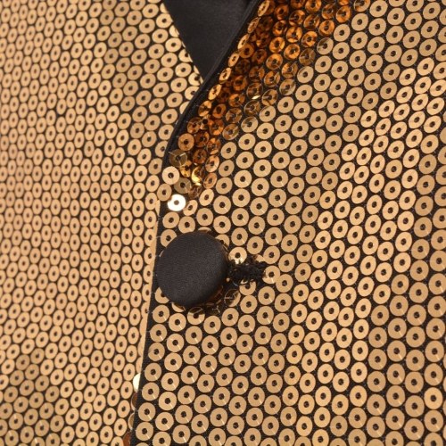 Куртка Sequin для золотых мужских смокинг размером 50
