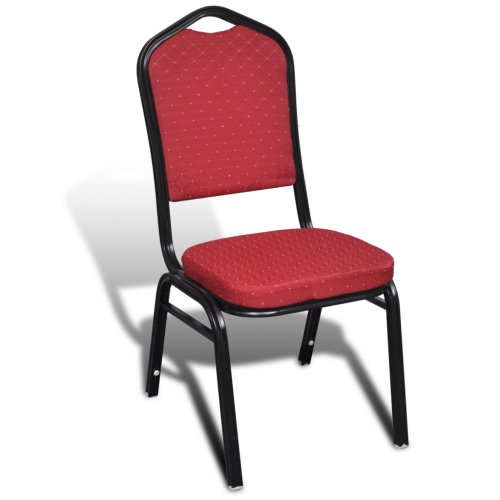 Проложенный стул стол Стекируемые Красный 10 шт