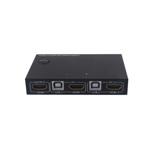 AIMOS HDMI KVM-переключатель 4K 2 в 1-выходном KVM-переключателе Клавиатура Мышь USB Общий дисплей Контроллер синхронизации