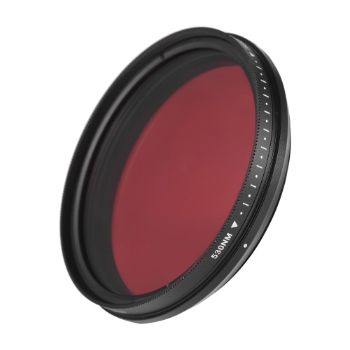 Регулируемый инфракрасный фильтр FOTGA 62 мм, проходящий через инфракрасный луч, фильтр объектива рентгеновского излучения, регулируемый от 530 нм до 750 нм Совместимость с камерой Canon Nikon Sony DSLR