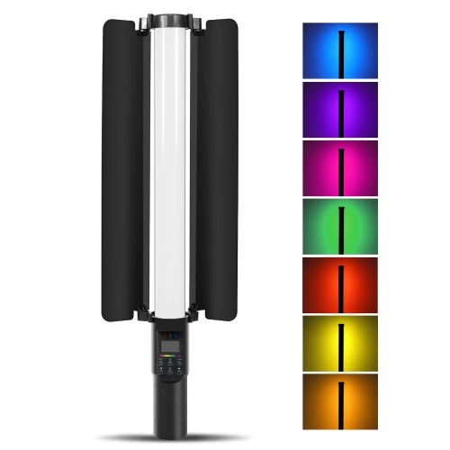 Ручная светодиодная трубка RGB со светодиодной подсветкой для видеосъемки со шторкой 3000K-6500K с регулируемой яркостью 18 световых эффектов Встроенная батарея для прямой трансляции Vlog Портретная фотография продукта