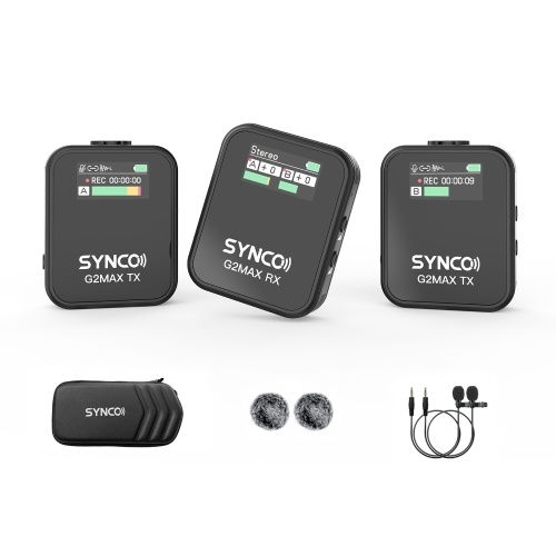 SYNCO G2MAX 1-Trigger-2 2.4G Беспроводная микрофонная система Прикрепляемый микрофон