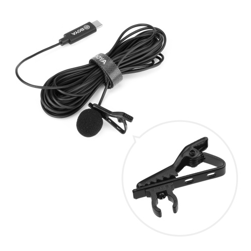 BOYA Всенаправленный одноголовочный Lavalier Lapel Microphone Mic