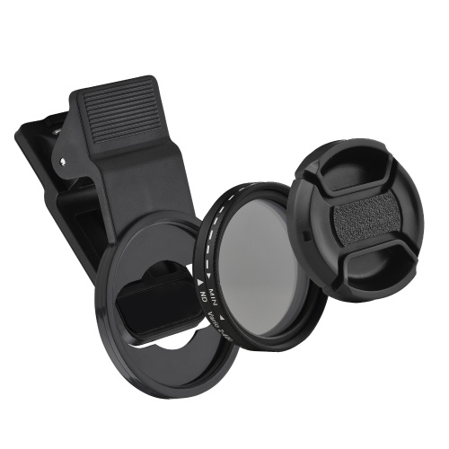 Andoer 37MM Professional Clip-on Phone Filter Lens ND2-400 Регулируемый фильтр нейтральной плотности с защитным зажимом для телефона для фотосъемки на смартфоне