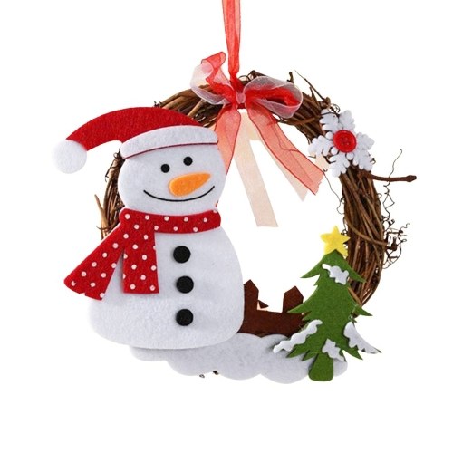 Мини-рождественская гирлянда из веток, висячий орнамент, украшение венок, Санта-Клаус, снеговик, медведь, олень, рождественский декор, украшения для елки