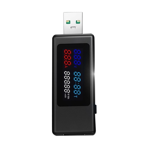 KWS-V30 USB-тестер измерителя мощности 6in1 Тестер тока, напряжения, времени, мощности, количества электроэнергии, с функцией памяти при отключении питания