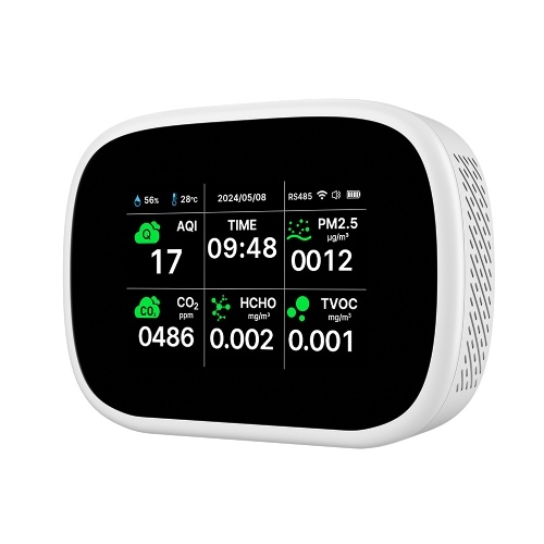 Tuya WiFi 10в1 детектор качества воздуха бытовой портативный AQI PM2.5 PM1.0 PM10 тестер CO2 TVOC HCHO TFT-дисплей многофункциональный измеритель времени, температуры и влажности