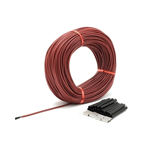 φ3mm 12K 33Ω Carbon Fibre Heating Wire 200℃ High Temperature Far Infrared Silicon Rubber Warm Floor Heating Cable