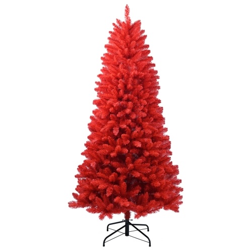 5-футовая искусственная рождественская елка из ПВХ, праздничное украшение, рождественская елка с прочной металлической подставкой и 562 насадками для ветвей для дома/офиса/вечеринки, без света