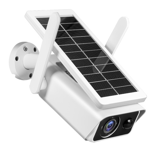 Наружная солнечная камера безопасности, 4 МП, перезаряжаемая батарея, беспроводная домашняя камера наблюдения Wi-Fi с PIR-детектором движения, ночным видением, двусторонней аудиосвязью, водонепроницаемостью IP66