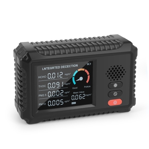 Многофункциональный монитор качества воздуха Детектор формальдегида TVOC PM2.5 / PM10 Тестер Мониторинг данных в реальном времени
