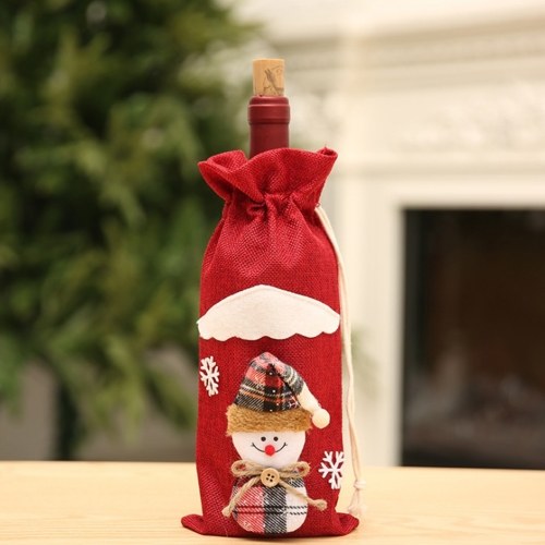 Рождественская крышка бутылки вина Крышка держателей бутылки шампанского с рисунком Санта-Клауса