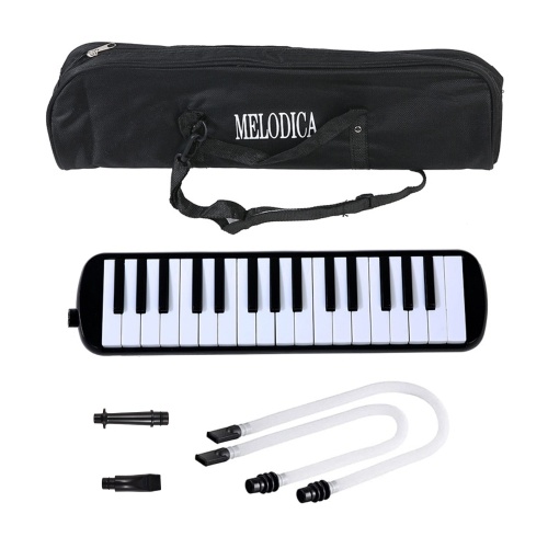 32-клавишная клавиатура Melodica Air Piano с мягкой выдувной трубкой, насадками для выдувания, духовые инструменты Melodica с сумкой для переноски