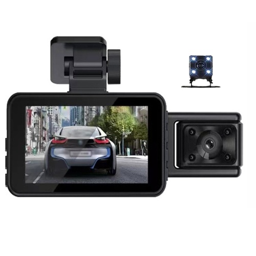 3 камеры Dash Cam Мониторинг парковки Прозрачное зеркало заднего вида автомобиля