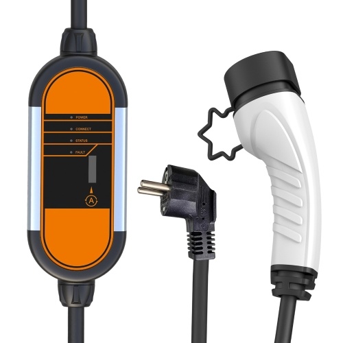 Портативное зарядное устройство для электромобилей Type2 IEC62196-2 8A-16A, кабель 5 м, зарядное устройство для электромобилей, подключаемый модуль ЕС, адаптер для зарядной станции для электромобилей
