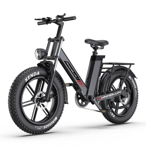 Электрический велосипед PHNHOLUN C6 Pro, 20*4,0 дюйма, толстые шины низкого давления, двигатель 750 Вт, 48 В, 17 Ач, съемный аккумулятор, дальность действия 50 км, IP76, водонепроницаемый