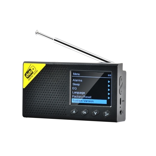 Цифровое DAB и FM-радио с BT, портативное цифровое радио Перезаряжаемый беспроводной DAB+FM-приемник