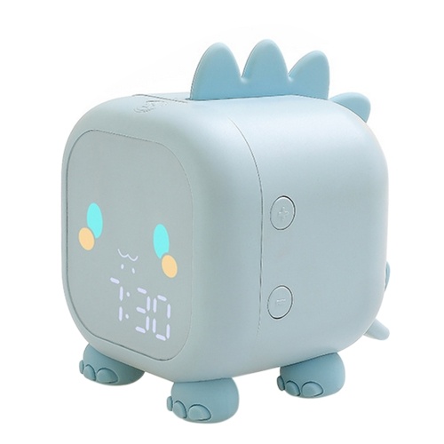Детский цифровой будильник Night Lights Sleep Trainier 2 будильника 6 мелодий звонка Дисплей температуры времени Управление звуком Функция дремоты с перезаряжаемой батареей 1500 мАч Световые часы для пробуждения для прикроватных мальчиков и девочек