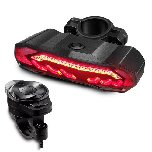 USB перезаряжаемый многофункциональный велосипедный задний фонарь высокой видимости с датчиком тормоза велосипедный задний фонарь