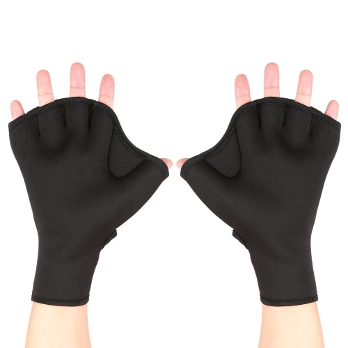 Неопреновые плавательные перчатки с перепонкой для фитнеса Водонепроницаемые тренировочные перчатки с регулируемым ремешком на запястье Варежки для дайвинга и плавания